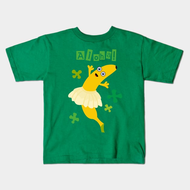 Hawaian Hula Banana Kids T-Shirt by XOOXOO